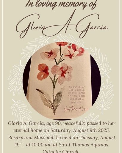Gloria A. Garcia's obituary image
