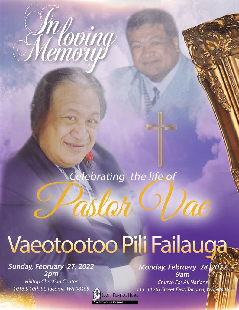 Pastor “Vae” Vaeotootoo Pili Failauga