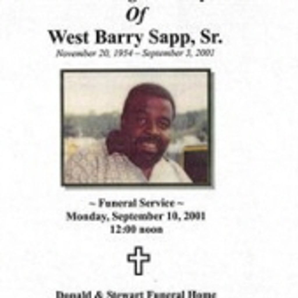 West  Barry Sapp  Sr