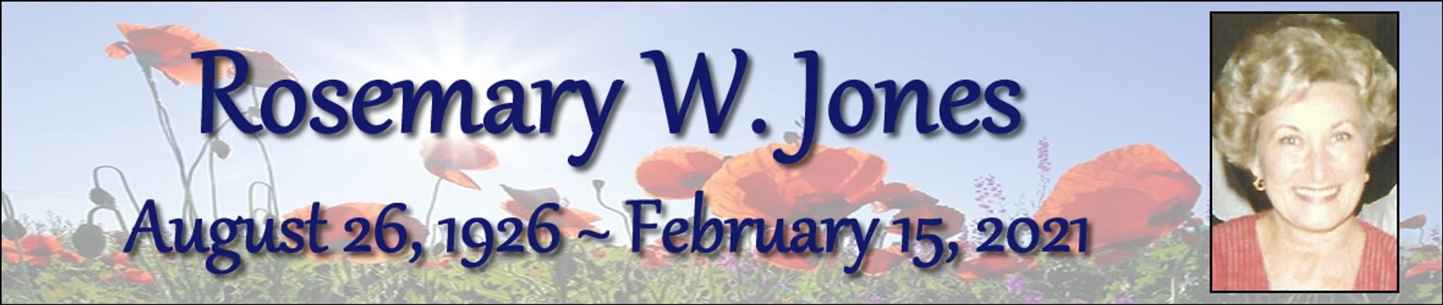Cover photo for Rosemary Jones's Obituary