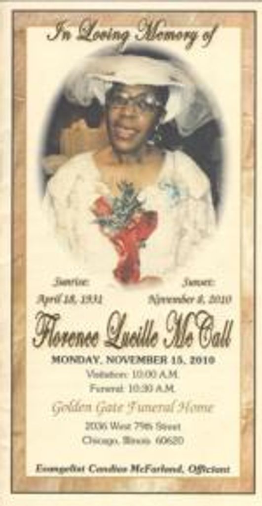 Florence Lucille Mccall Profile Photo