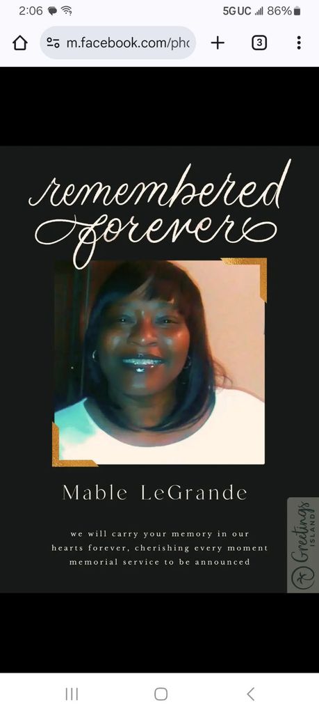 Ms. Mable R. Legrande Profile Photo