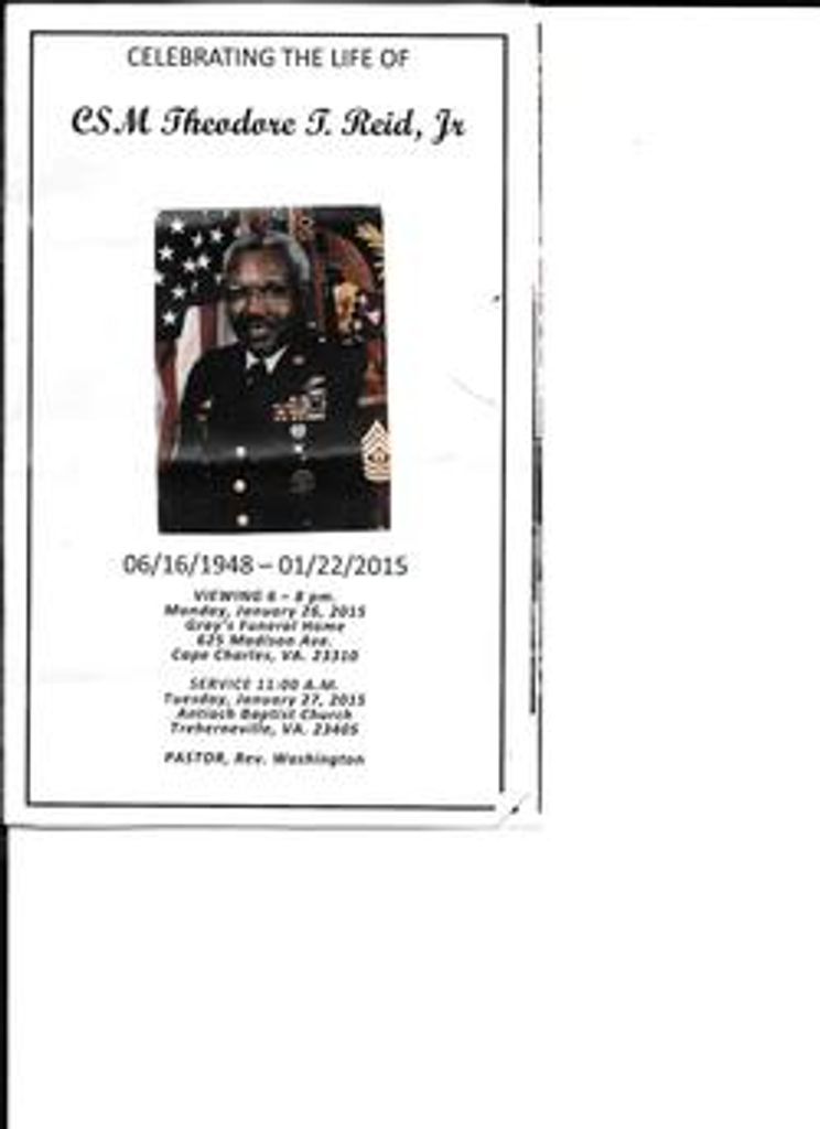 Csm Theodore J. Reid, Jr