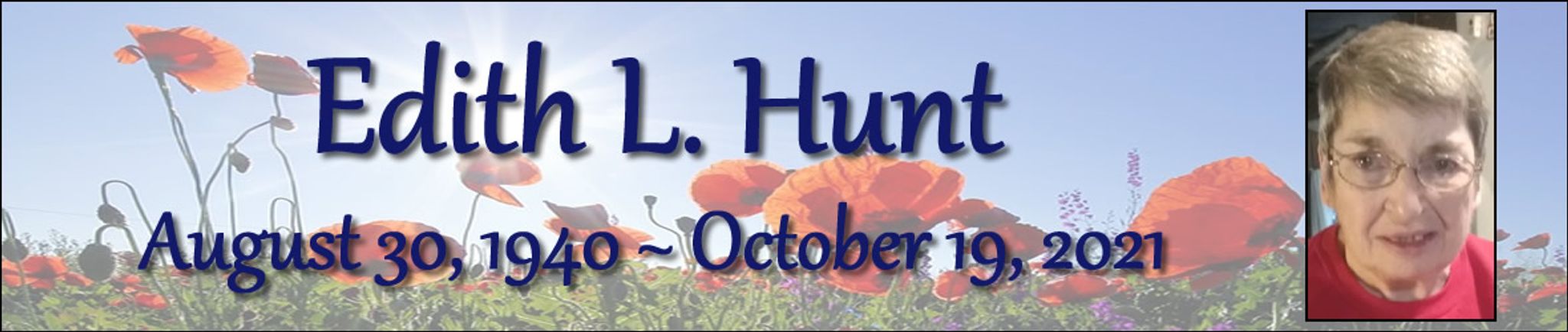 Cover photo for Edith Hunt's Obituary