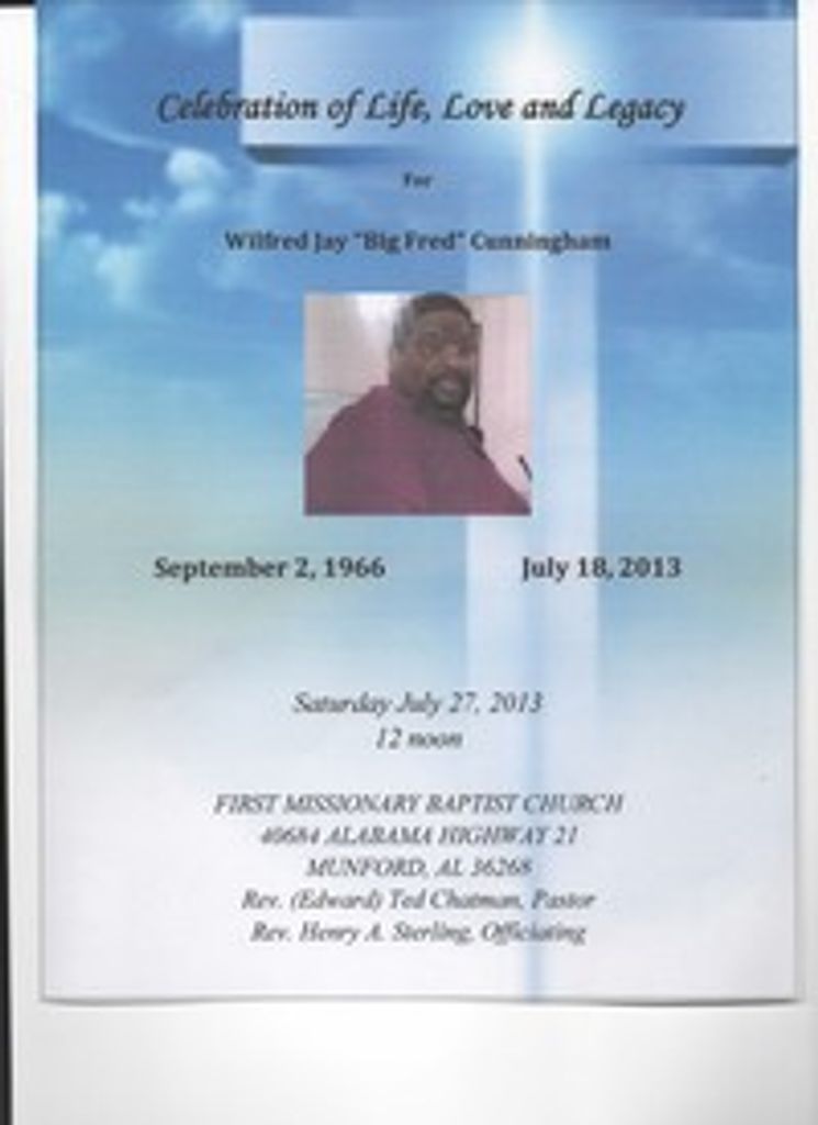 Wilfred Jay Cunningham Profile Photo