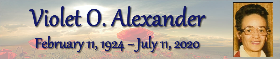 Cover photo for Violet Alexander's Obituary