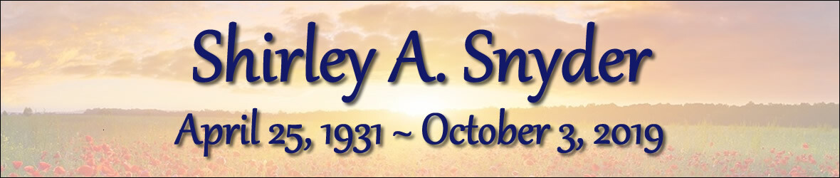 Cover photo for Shirley Snyder's Obituary