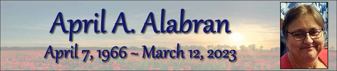 Cover photo for April Alabran's Obituary