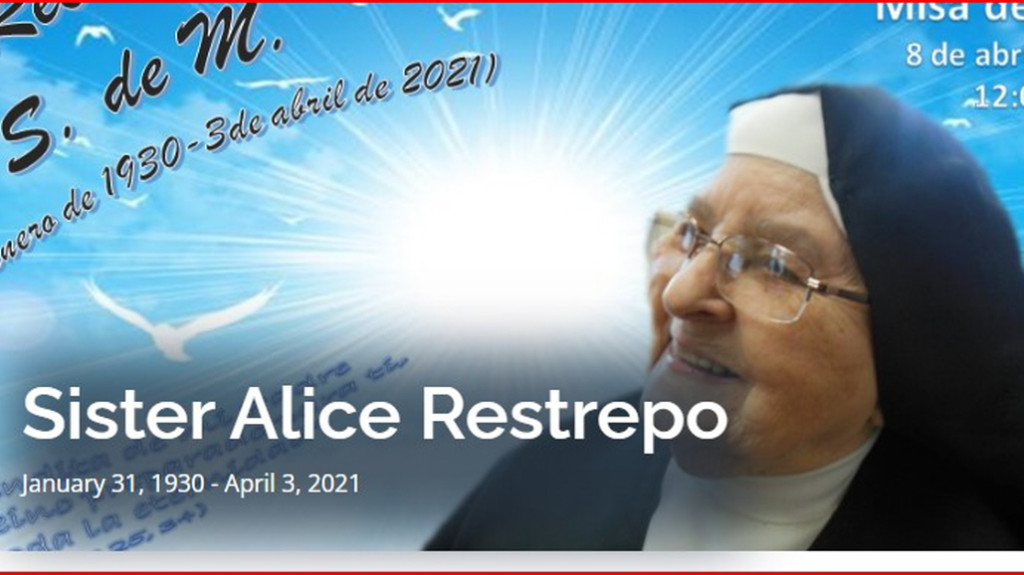 Cover photo for Sister Alice Restrepo's Obituary