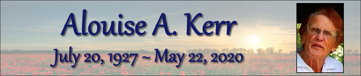 Cover photo for Alouise Kerr's Obituary