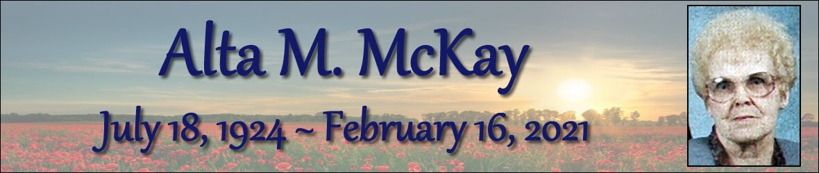 Cover photo for Alta Mckay's Obituary