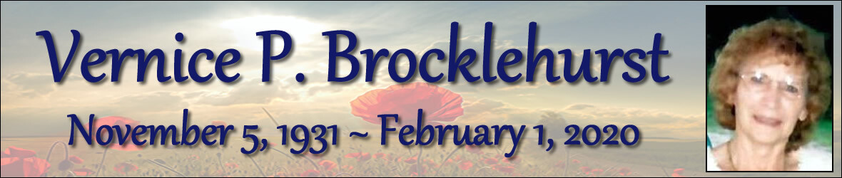 Cover photo for Vernice Brocklehurst's Obituary