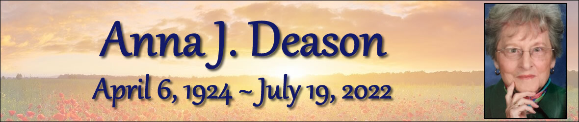 Cover photo for Anna Deason's Obituary