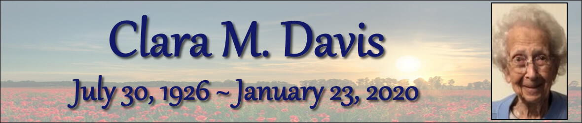 Cover photo for Clara Davis's Obituary