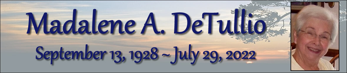 Cover photo for Madalene Detullio's Obituary