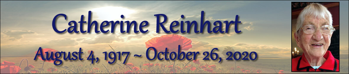 Cover photo for Catherine Reinhart's Obituary