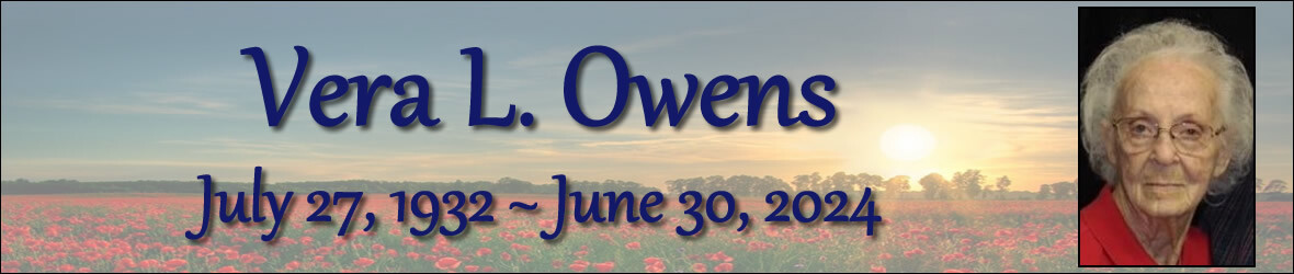 Cover photo for Vera Owens's Obituary