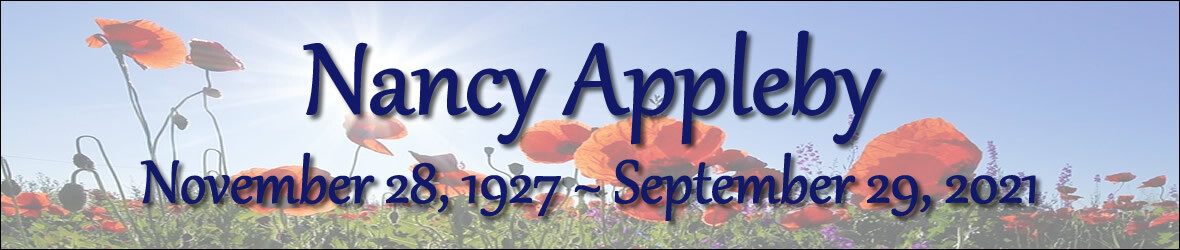 Cover photo for Nancy Appleby's Obituary