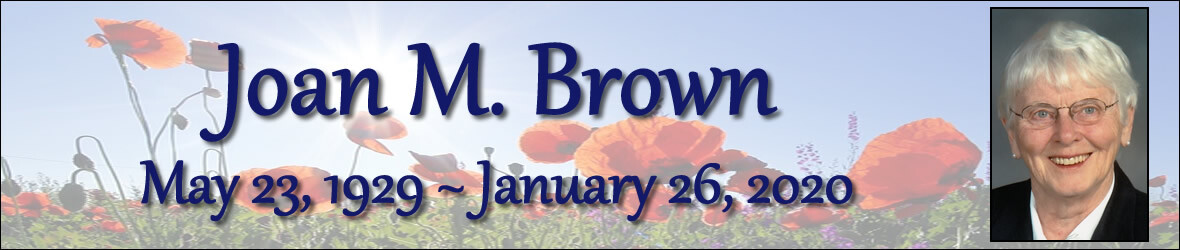 Cover photo for Joan Brown's Obituary