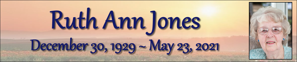 Cover photo for Ruth Ann Jones's Obituary