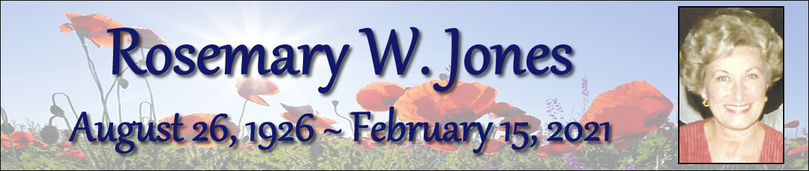 Cover photo for Rosemary Jones's Obituary