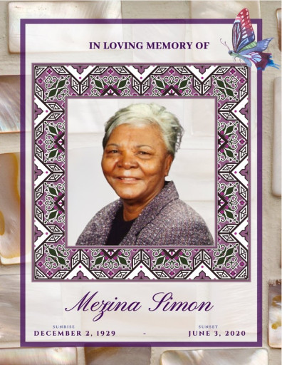 Mezina Simon Obituary 2020 Floyd A. Williams Funeral Home Inc