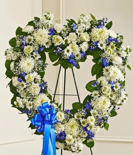 All White Funeral Wreath – Floral by Victoria