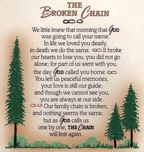 the broken chain poem print