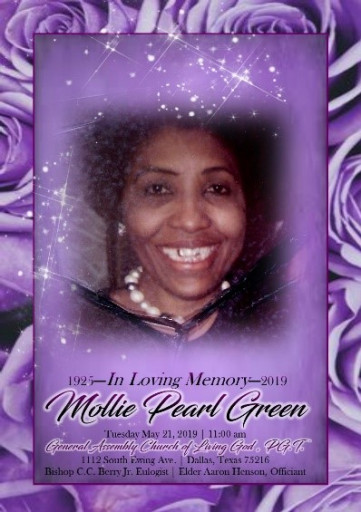 Mollie Pearl Green 
 May 21, 2019