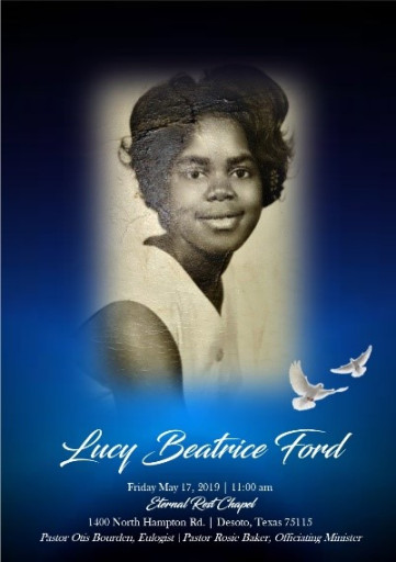 Lucy Ford 
 May 21, 2019