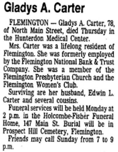 Gladys  Adams  Carter  Profile Photo