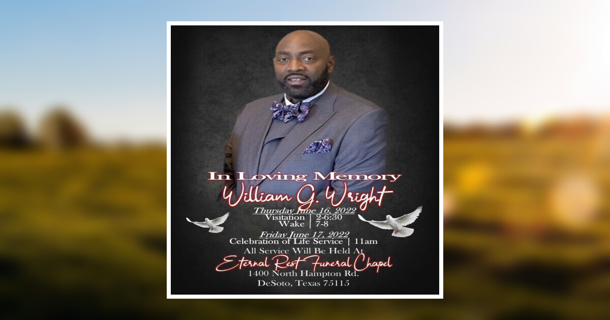 William Glen Wright Obituary 2022 - Eternal Rest Funeral Home