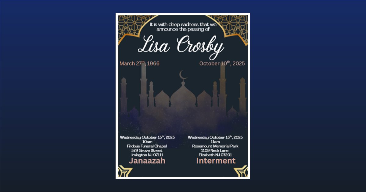 Lisa Crosby Obituary, Irvington, NJ