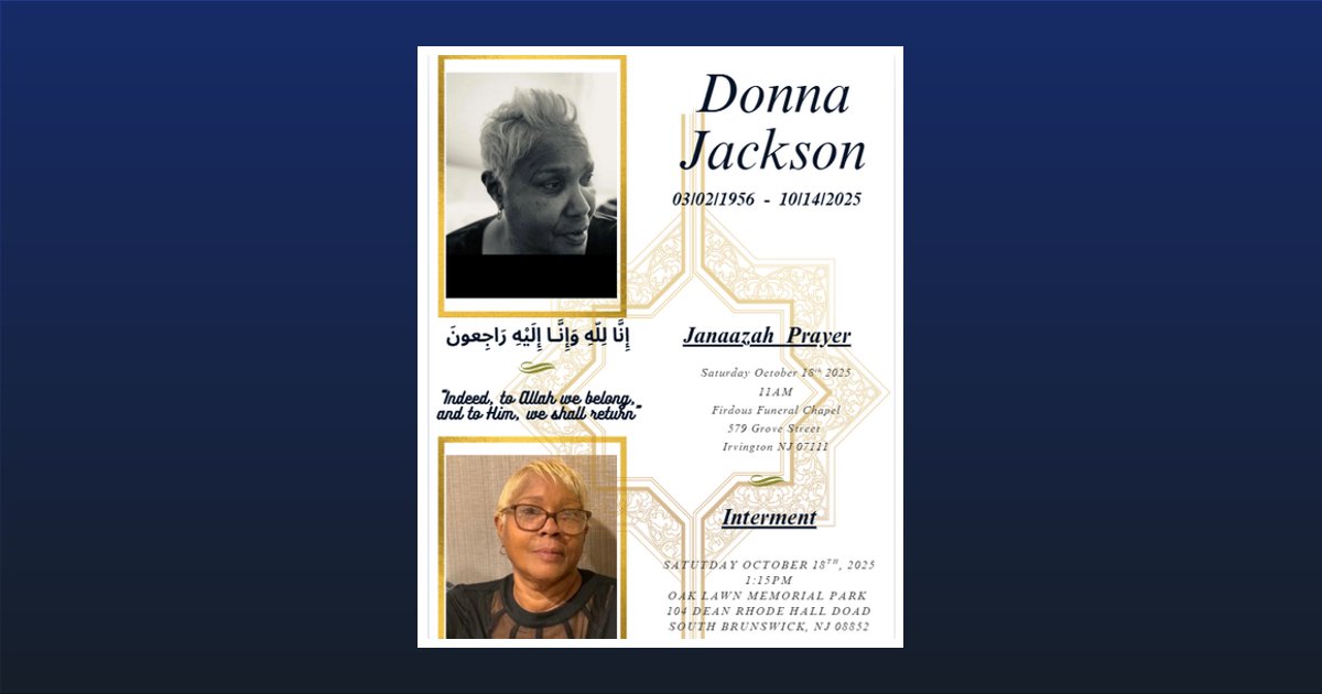 Donna Rae Jackson Obituary, Irvington, NJ