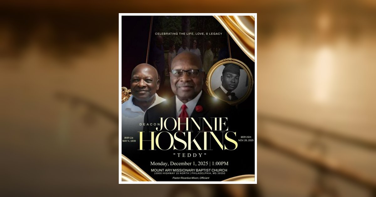 Johnnie Hoskins Obituary, Philadelphia, MS