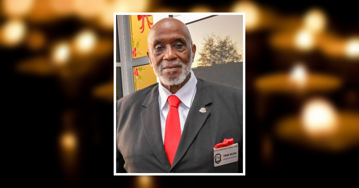 Deacon Frank Edward Wilder Jr. L.F.D. Obituary, Albany, GA