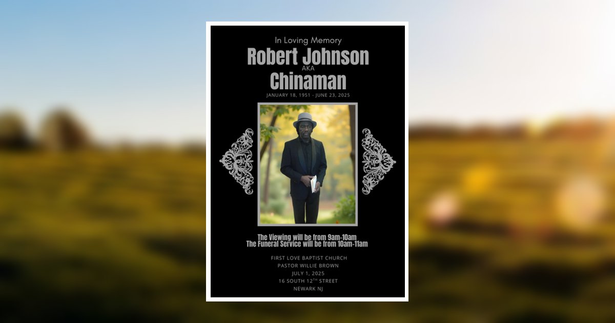 Robert Oliver Johnson Obituary, Irvington, NJ