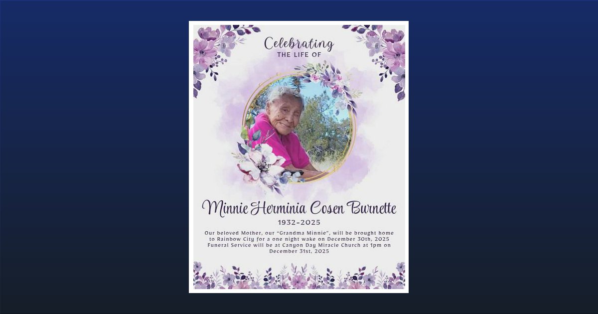 Minnie Burnette Obituary, Snowflake, AZ