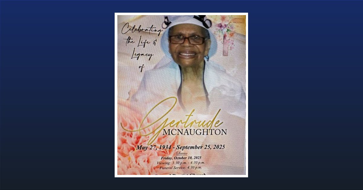 Gertrude Mcnaughton Obituary, Irvington, NJ