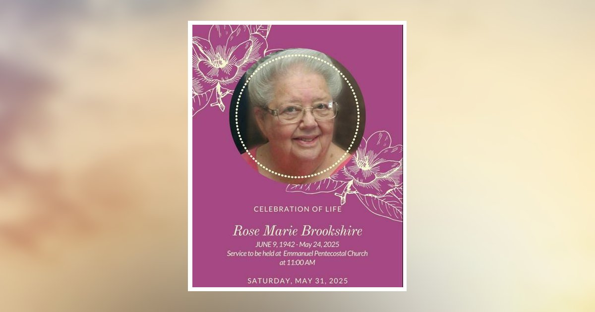 Rose Marie Brookshire Obituary, Terrell, TX