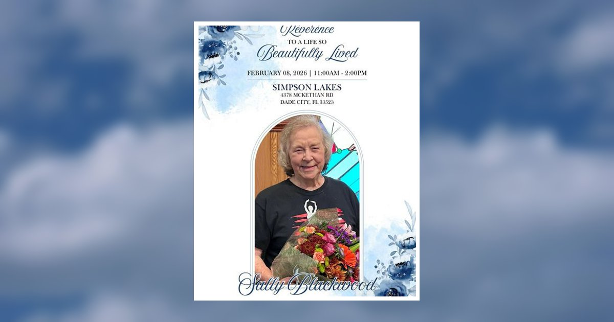 Sally Genevieve Blackwood Zephyrhills, FL Obituary