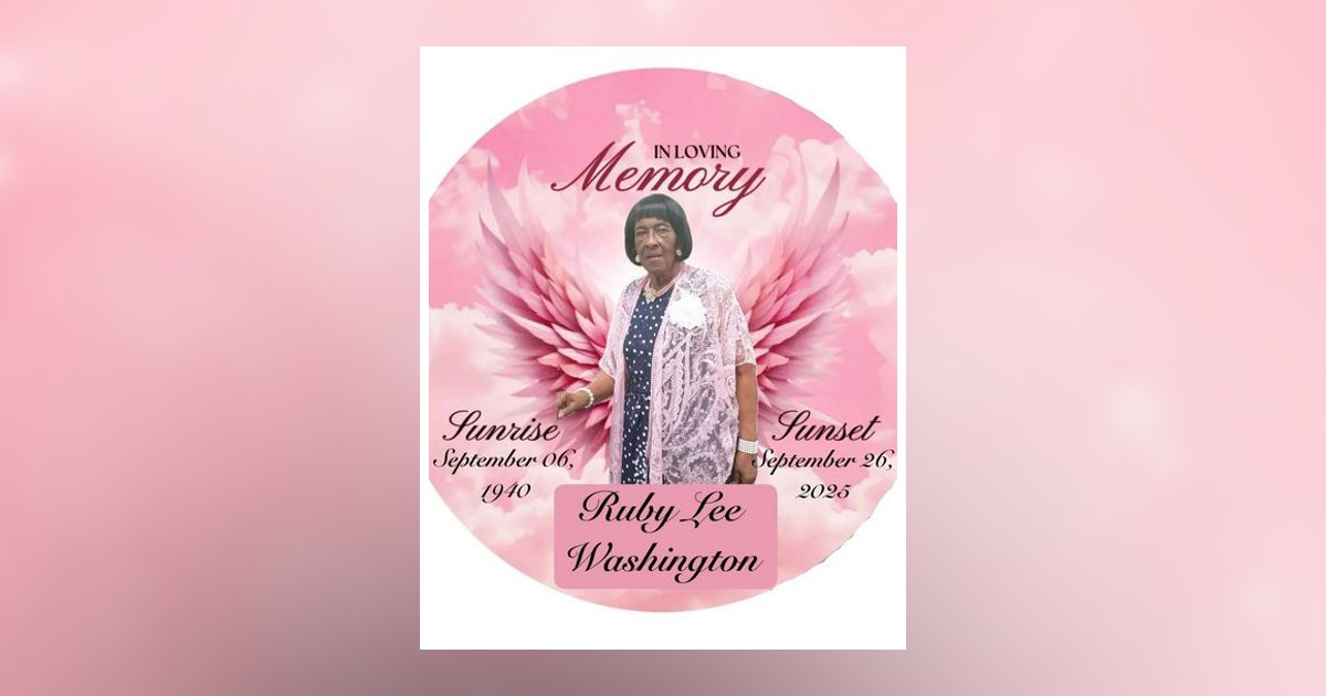 Ruby Washington Obituary, Saint Matthews, SC
